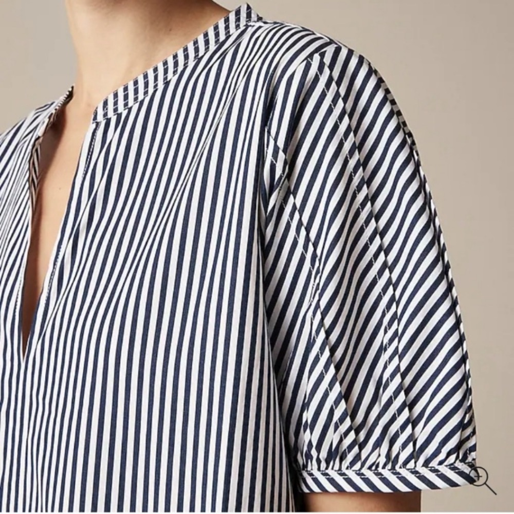 J Crew Delilah Dress in Striped Cotton Poplin. Size Small - Picture 5 of 15